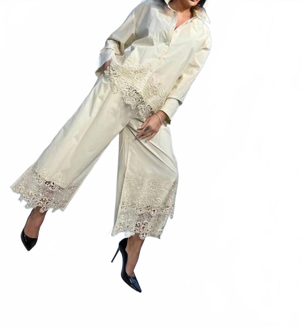 NEW ZANARDI linen pants suit in beige